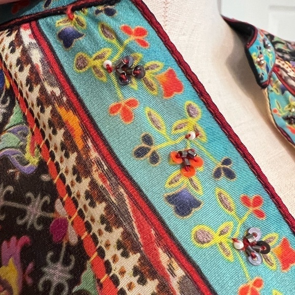 TANVI KEDIA NWOT for Anthropologie Agatha multicolor bohemian long sleeve dress - Picture 15 of 15